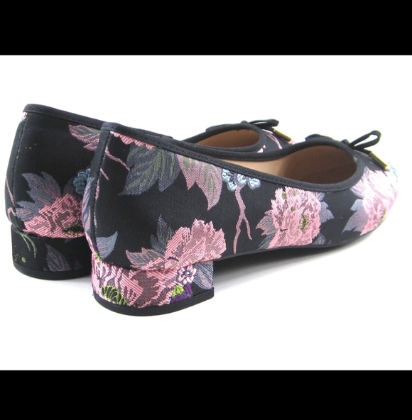 Like New! Kelly And Katie Floral Ballet Flats Elerana - Black and Pink Sz 10 - Picture 2 of 8